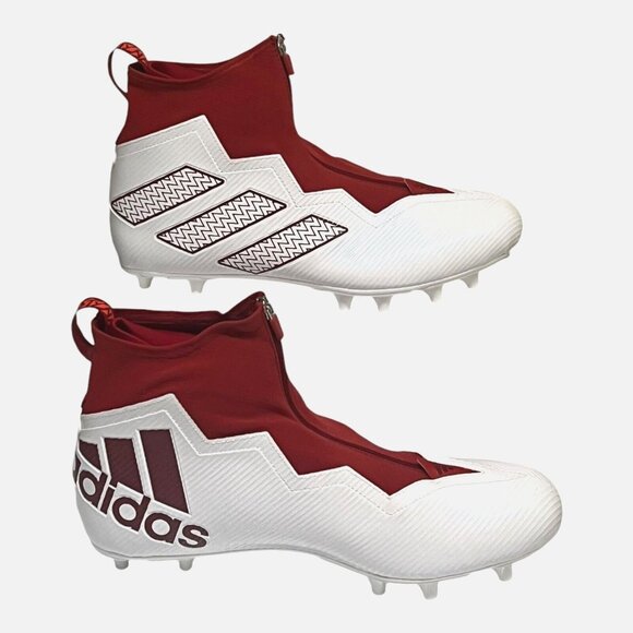 adidas SM Nasty Fly Red/White Lineman Football Cleats Men's Size 14 HP8816 - Picture 1 of 9